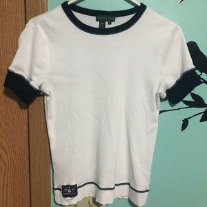 White and Navy Ralph Lauren Top